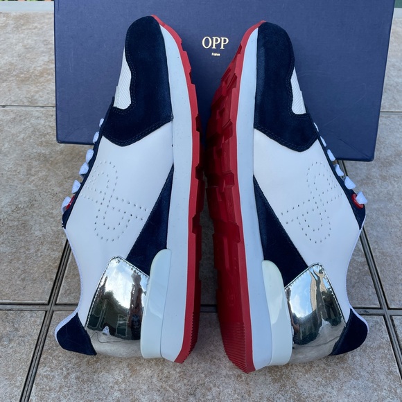 OPP France Lace Up Suede Sneakers Blue Men’s main image 11